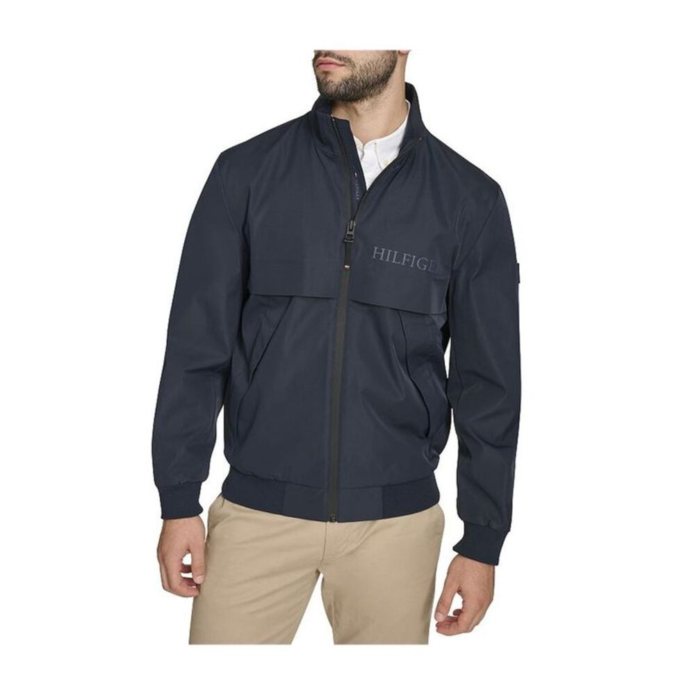 Tommy Hilfiger Mens Tech Logo Bomber Jacket, NWT